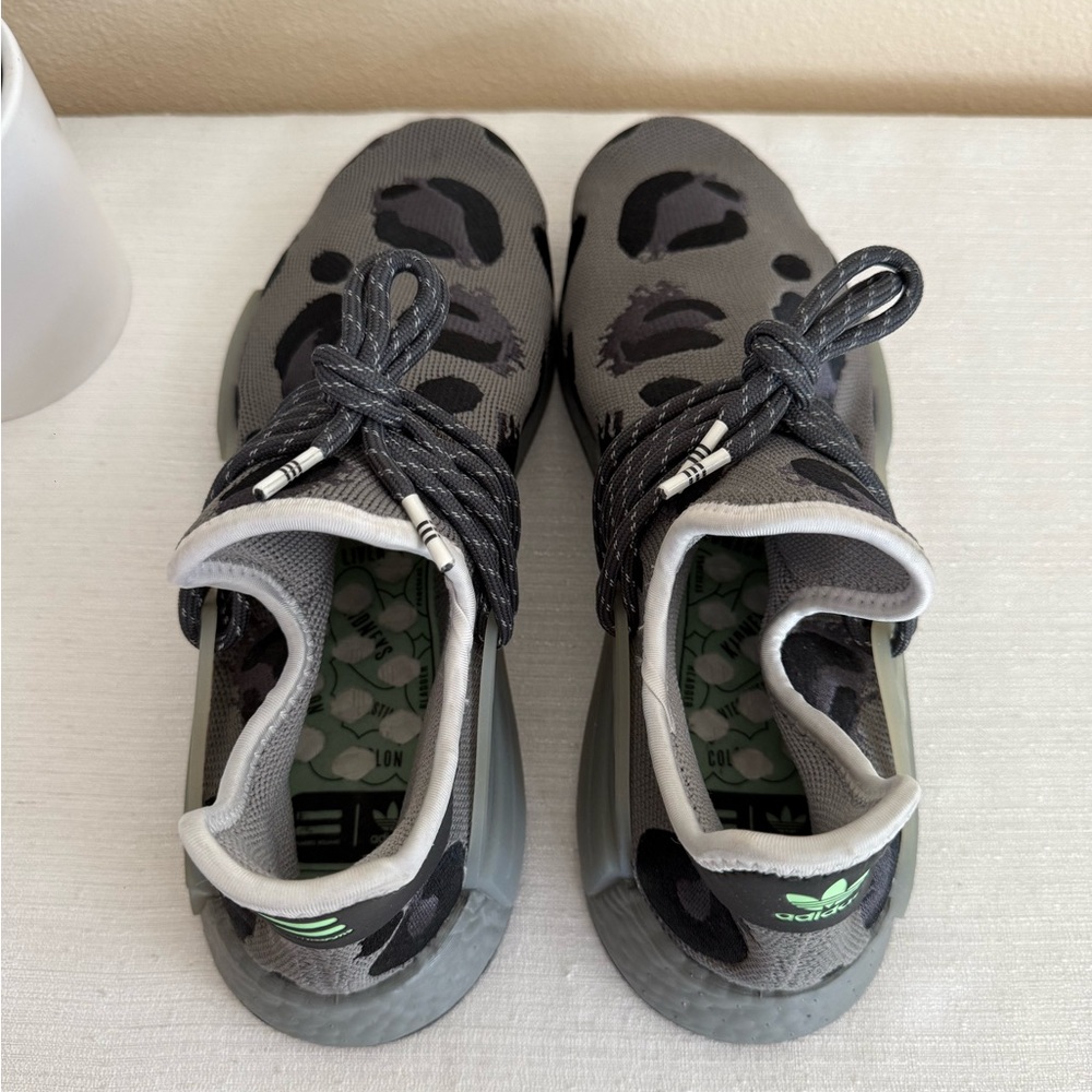 Adidas Gray and Black Patterned Mesh Athletic Sneakers - Picture 7 of 12